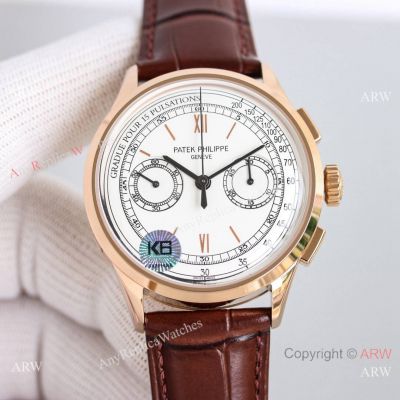 Swiss Copy Patek Philippe Chronograph Complications TWF 7750 Rose Gold Watches